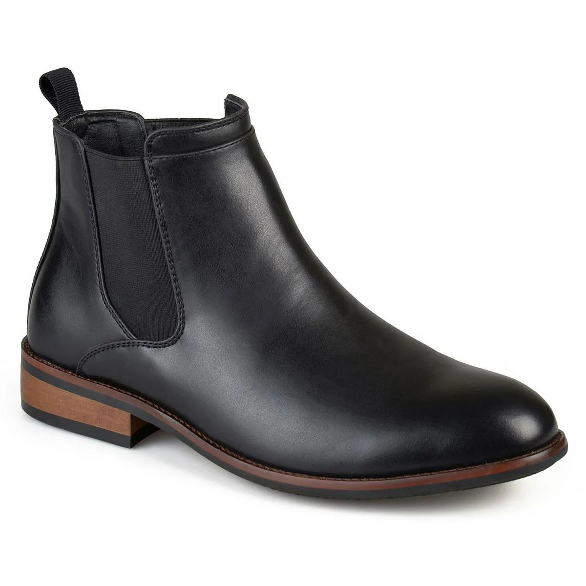 Indoor Mens Comfort Insole Faux Leather Chelsea Boots