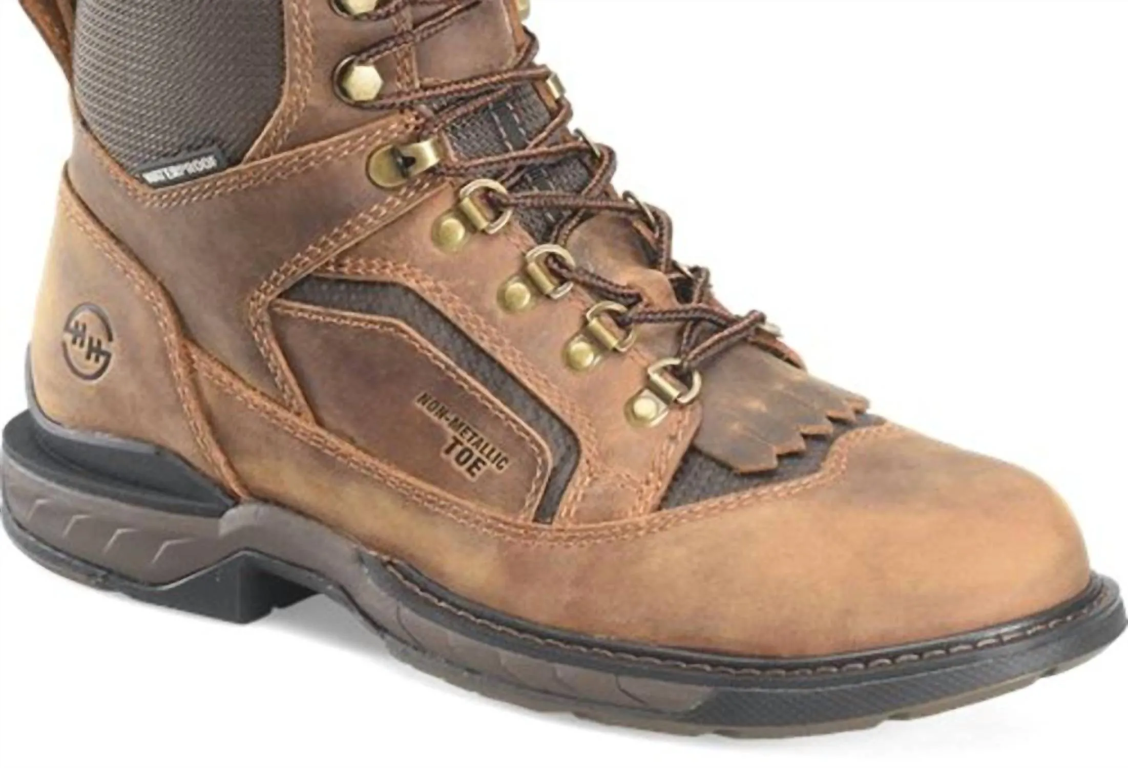 Abrasion Resistant Surface Flexible Frame Daily Walks Men's Comp-Toe Brigand 6" Waterproof Work Boot In Tan