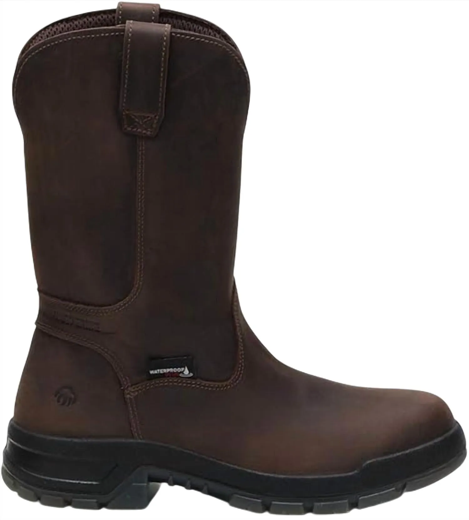 Pull on Insulated Mountain Hike Men's Comp Toe Wellington Boot In Dark Brown
