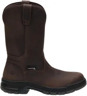 Pull on Insulated Mountain Hike Men's Comp Toe Wellington Boot In Dark Brown