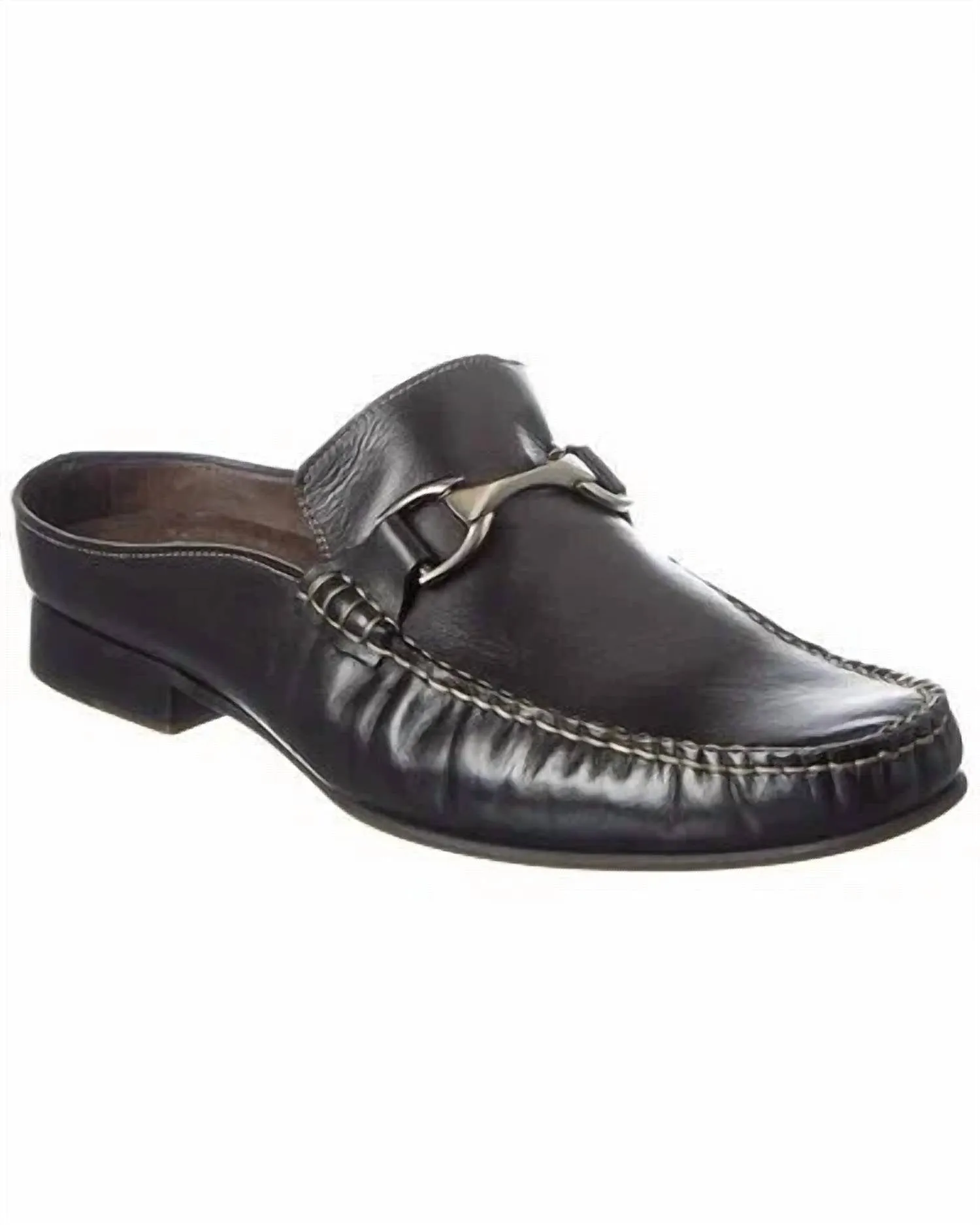 Men's Devon Leather Mule In Black Quick Walking Comfort
