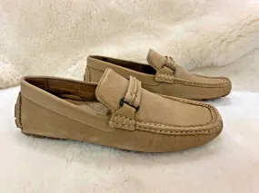 Comfy Slip On Toe Box Spacious Slip On Men's Donnie Leather Driver In Ecru