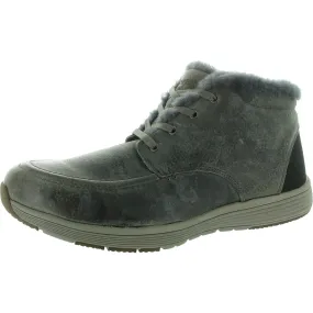 Mens Faux Fur Lined Leather Chukka Boots Urban Explorer