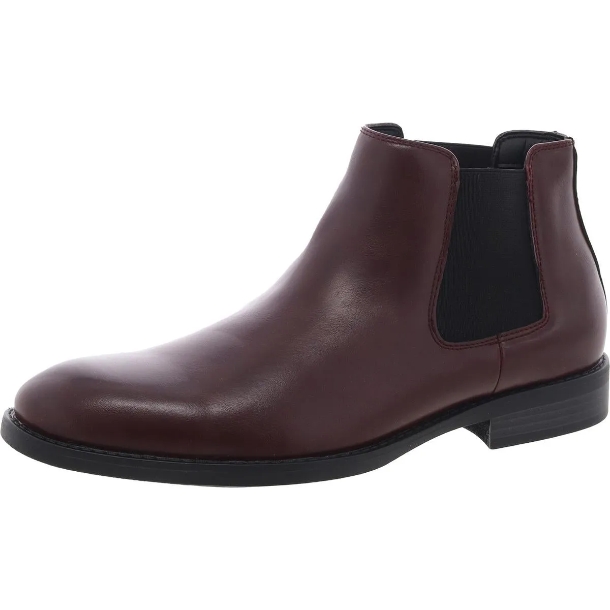 Sturdy Frame Mens Faux Leather Chelsea Boots