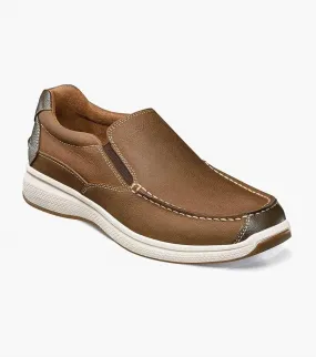 Walk Glide Fit City Walk Men's Great Lakes Moc Toe Slip On - Extra Wide Width In Stone