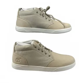 french chic Shock Absorber Men's Groveton Chukka Suede Canvas Casual Shoes In Chalk White