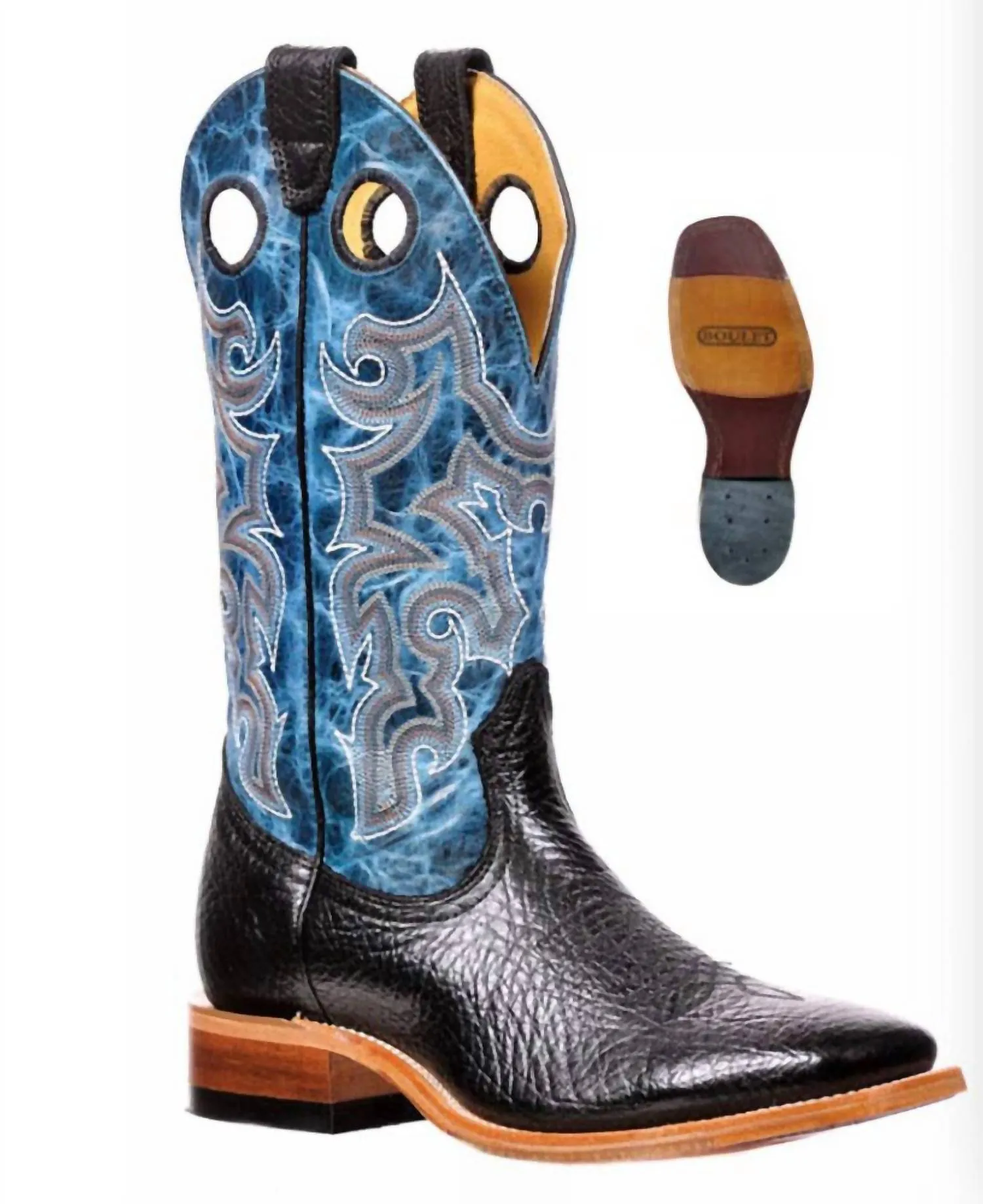 Men's Hybrid Sole Boot In Black/cobalt Flexible Frame Weekend Camping