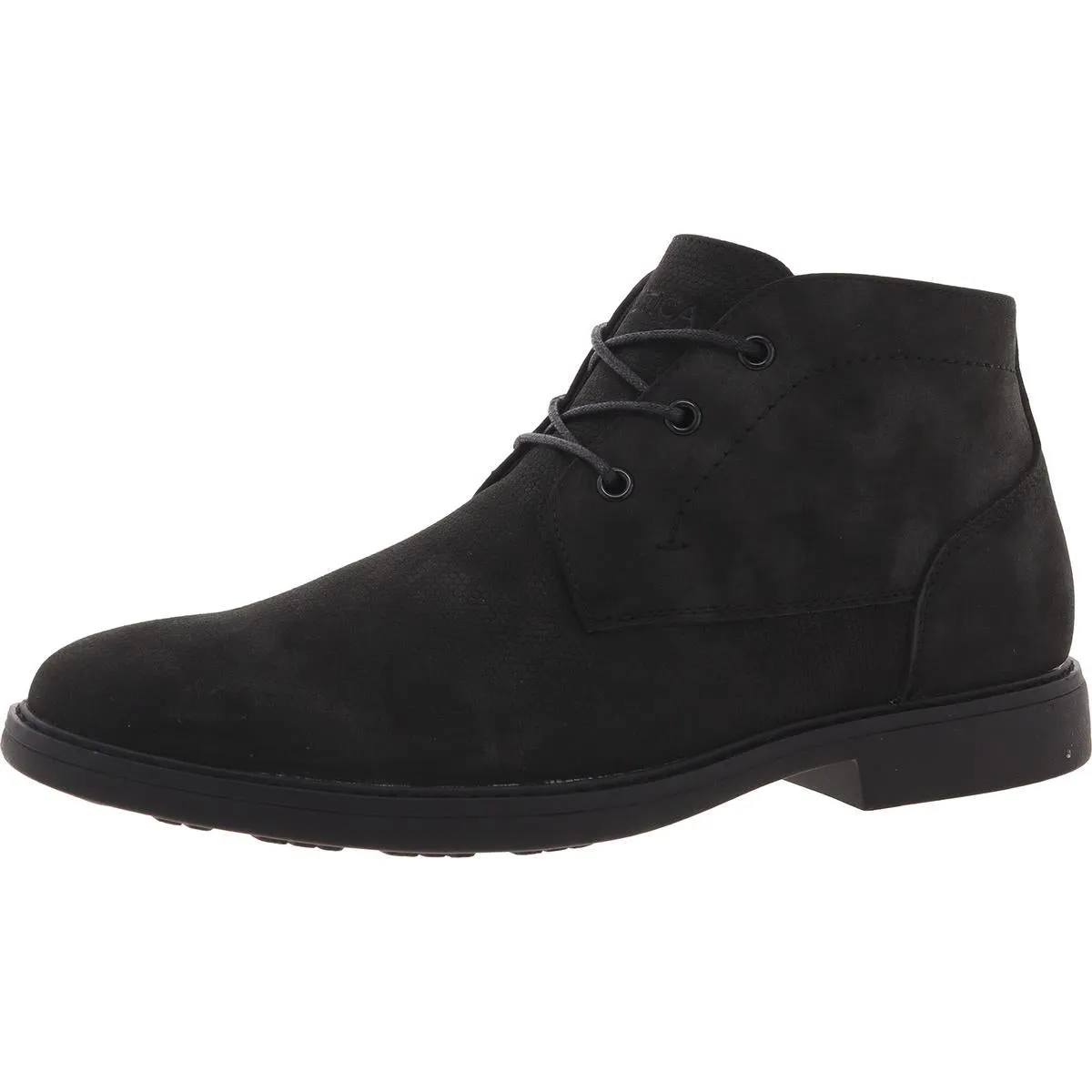 CushionedSole Mens Lace-Up Faux Leather Chukka Boots