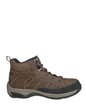 Men's Lawrence Steel Toe Boot In Dark Brown Suede Supportive Design