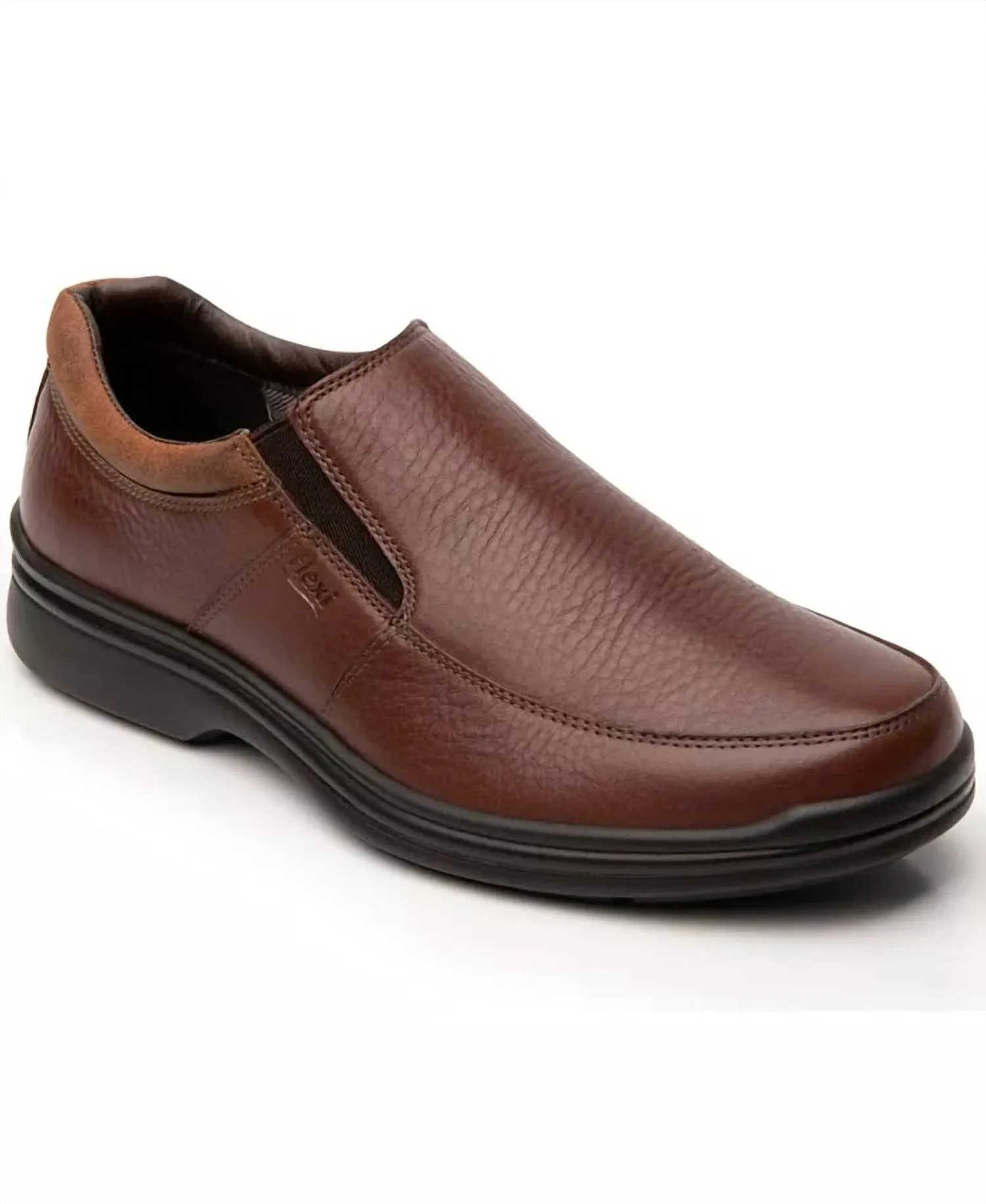 Men's Leather Slip-On Shoe In Tan Slip Walk Slip On Style Fit