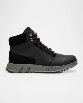 Men's Mac Hill Mid Boot Suede Leather In Black, Quarry Flexible Frame Rough Trail Hiker Thermal Core Stylish Explorer