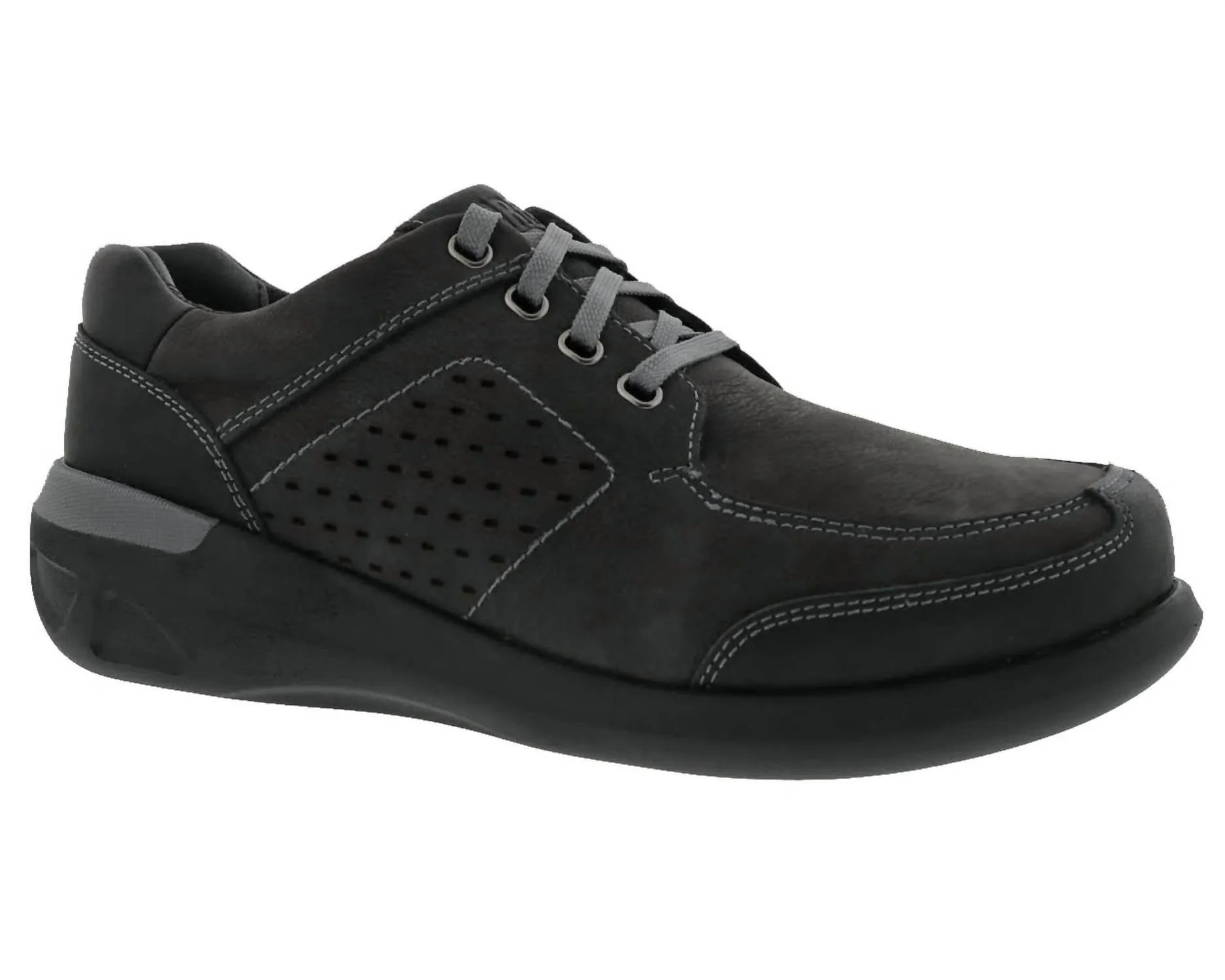 Comfort Walk Fit Men's Miles Shoe In Black Nubuck/leather