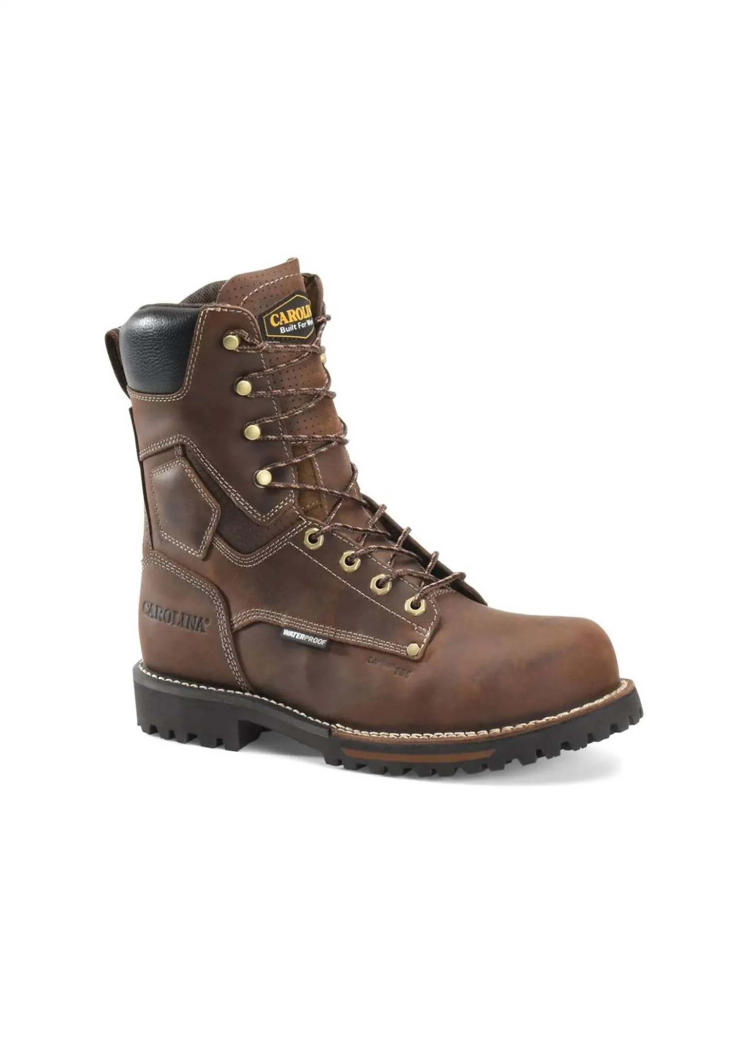 Men's Pitstop 8" Composite Toe Work Boots In Brown Modern Minimal