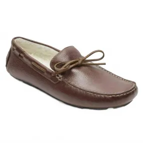 Slip In Walk Fit Reinforced heel Men's Rhyder Tie Slipper In Mahogany