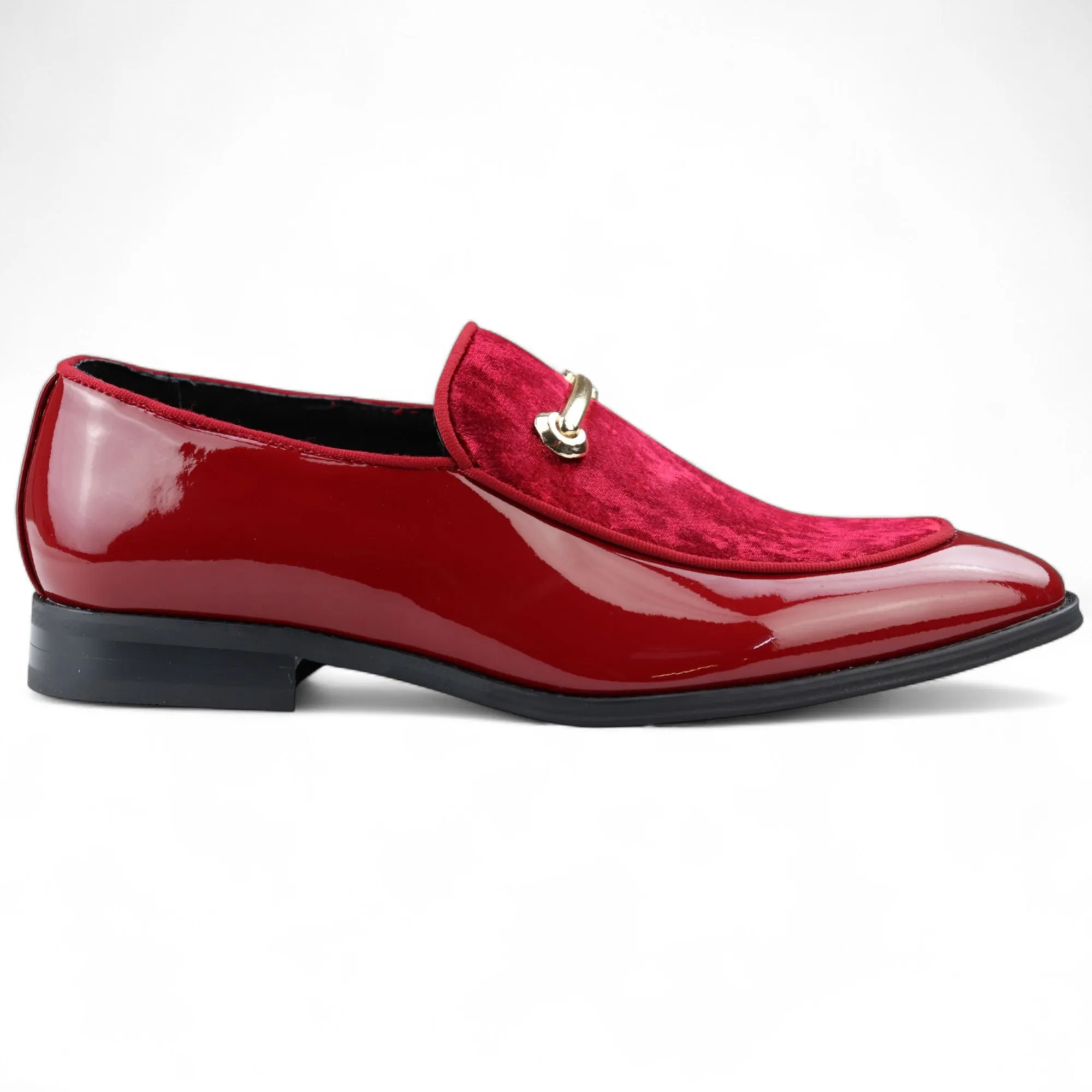 Weekend Walk Quick Fit Men??s Smart Red Loafers Leather Lined Velvet Slip-On Shoes