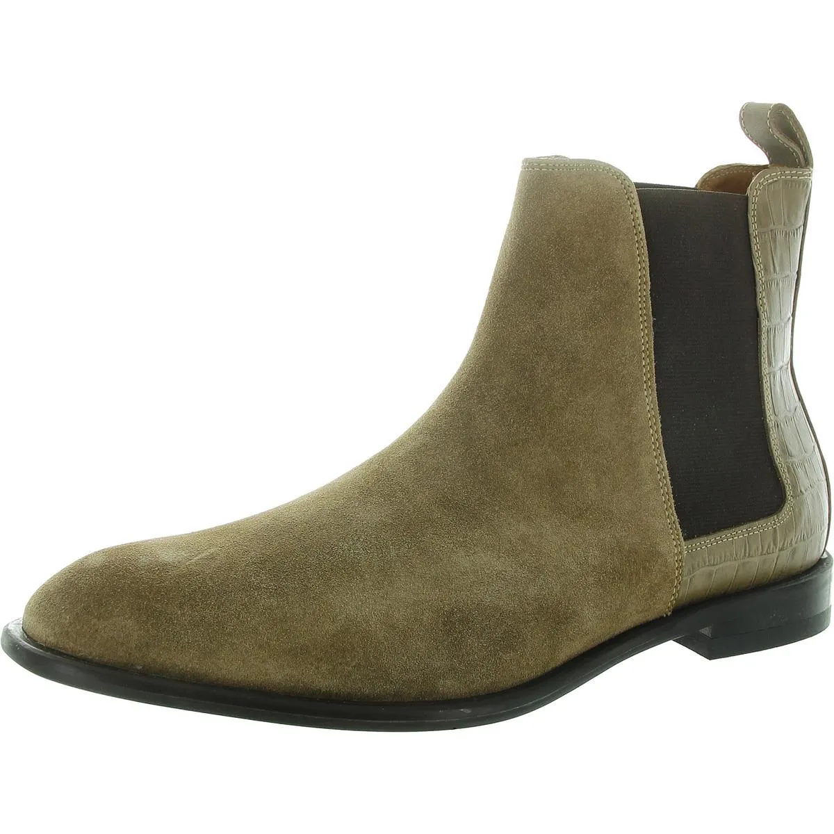 Mens Stretch Suede Chelsea Boots Durable Shell Outdoor Trek