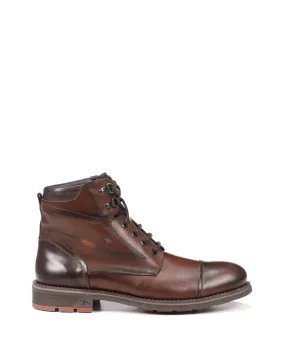 Men's Terry Tie Boot In Cognac Italian Glam