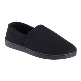Men's Textured Knit Kai Closed Back Slippers In Black Work Ready