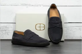 Men's The Ernie Loafer In Navy Slip Into Ease Comfort Fit Travel