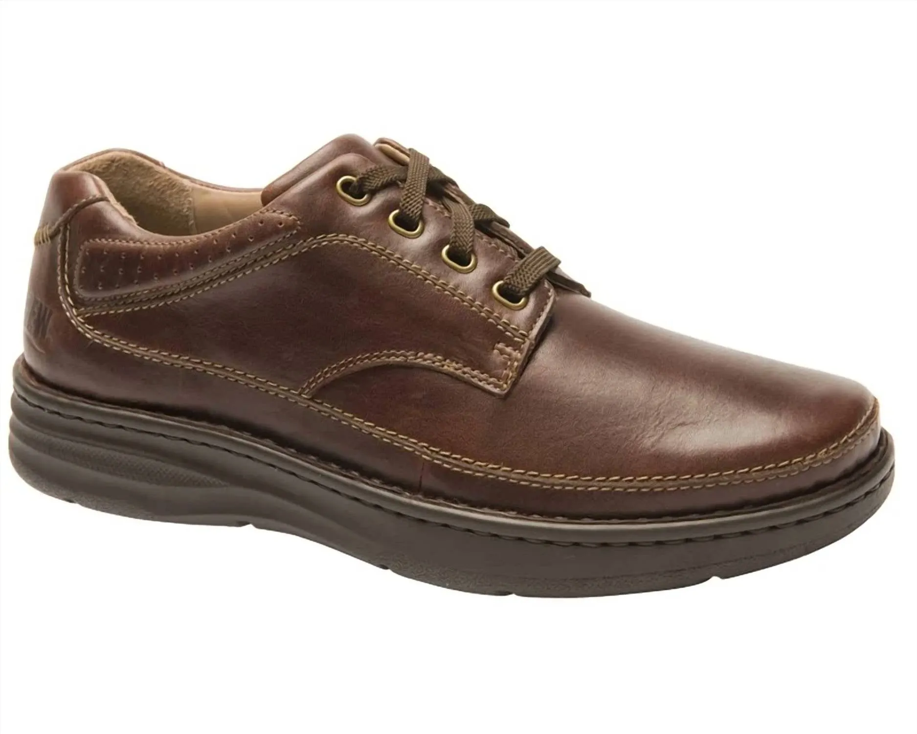 Step Comfort Fit Quick Release Men's Toledo Shoes In Dark Brown