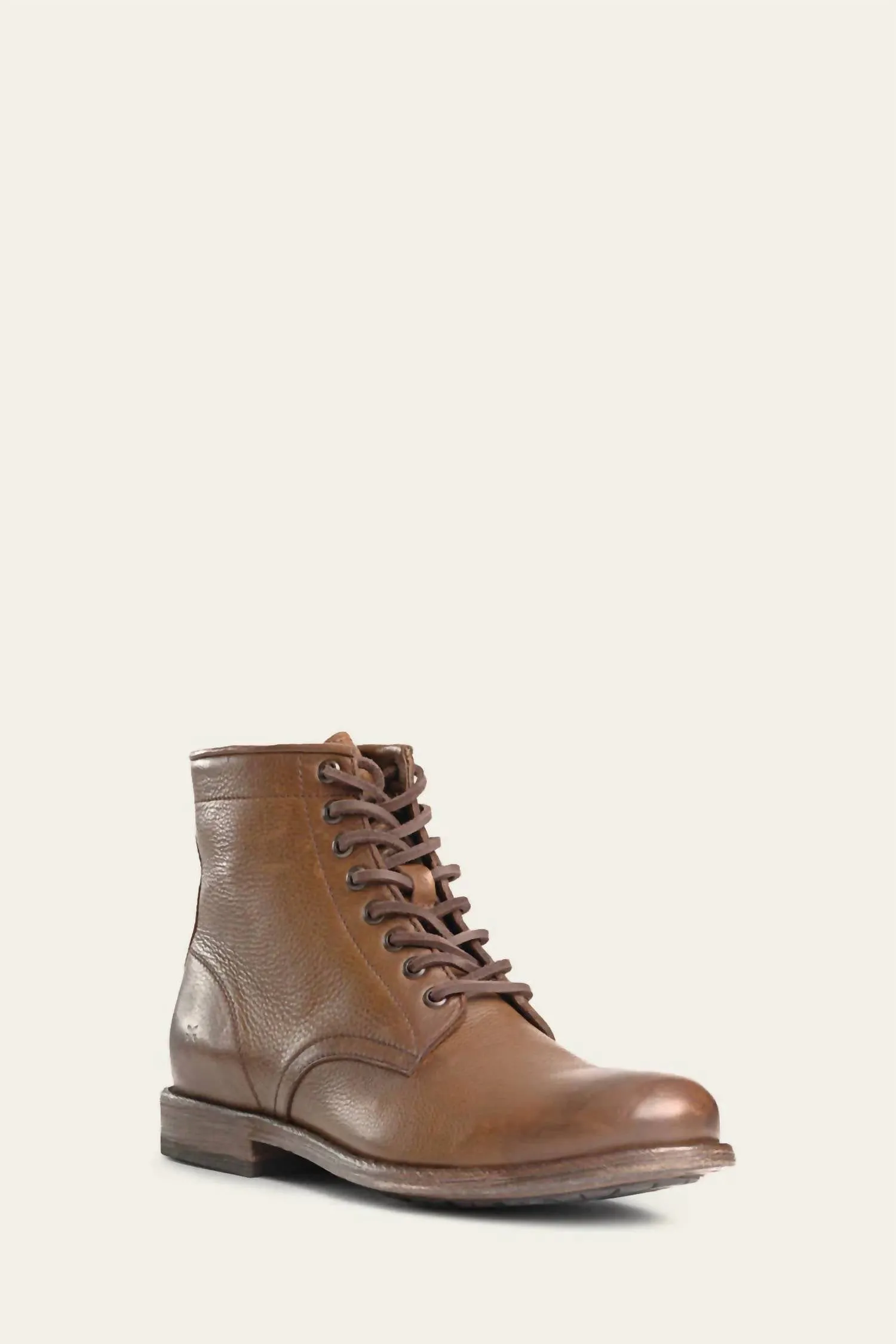 Men's Tyler Lace Up Boots In Cognac Cushioned heel