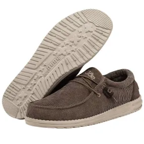 Active Wear Slip On Access Men's Wally Corduroy Shoes In Corduroy Walnut