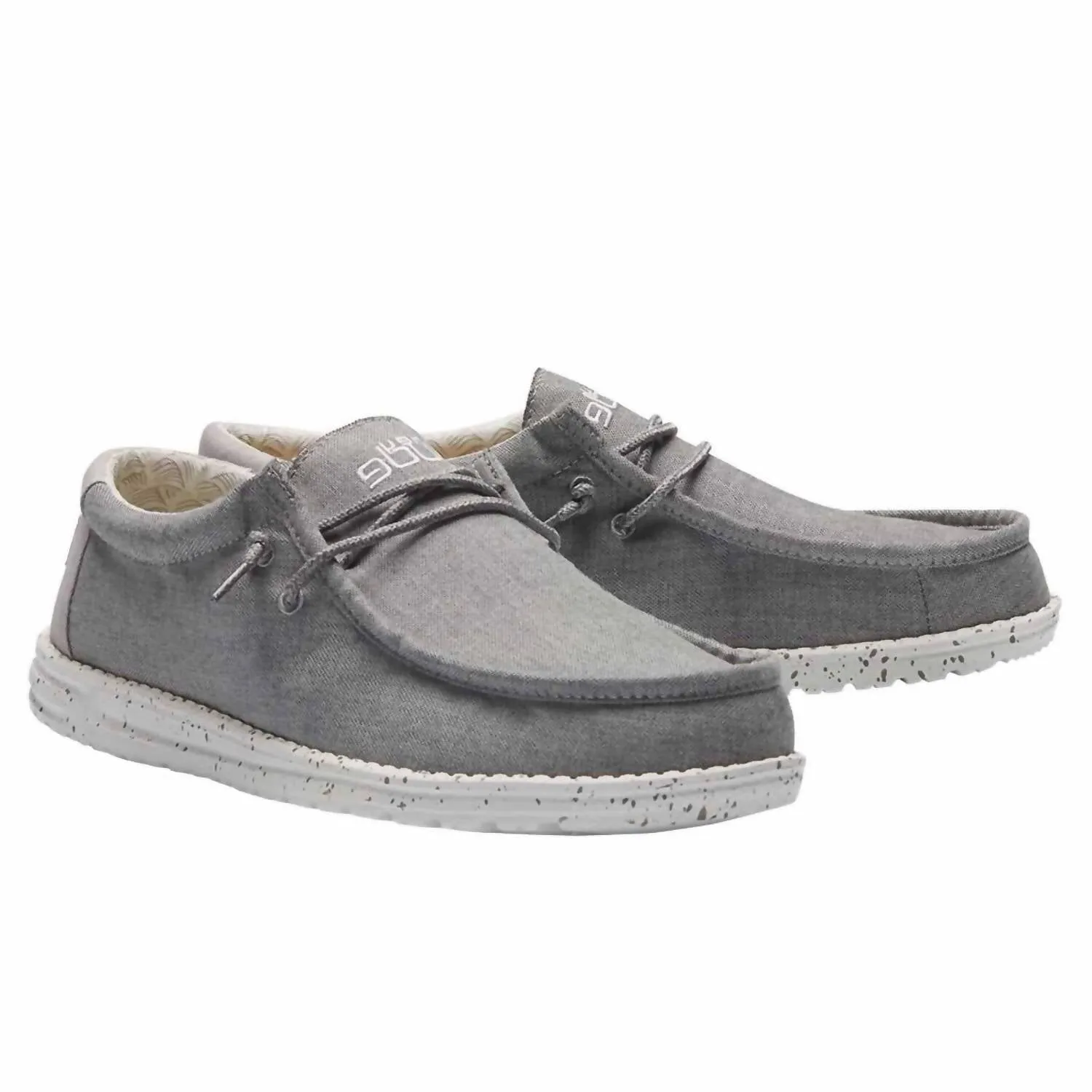 Light Slip Comfy Slip Fit Men's Wally Shoes In Chambray Frost Grey