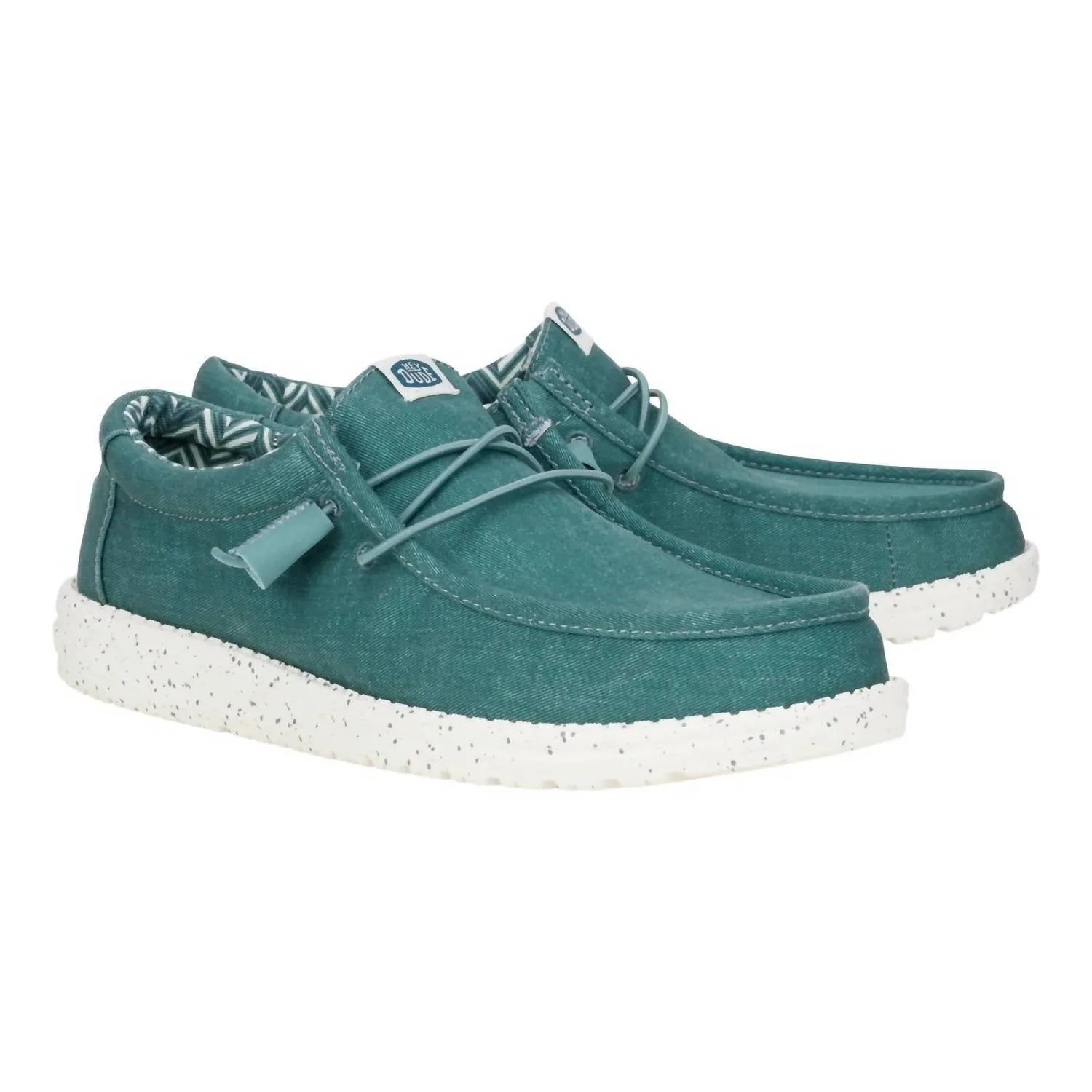 Slip In Comfort Men??S Wally Stretch Canvas Slip-On Shoes In North Atlantic