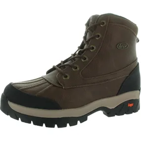 Mens Water Resistant Man Made Winter & Snow Boots Low Profile Adventure Journey Leopard Tone