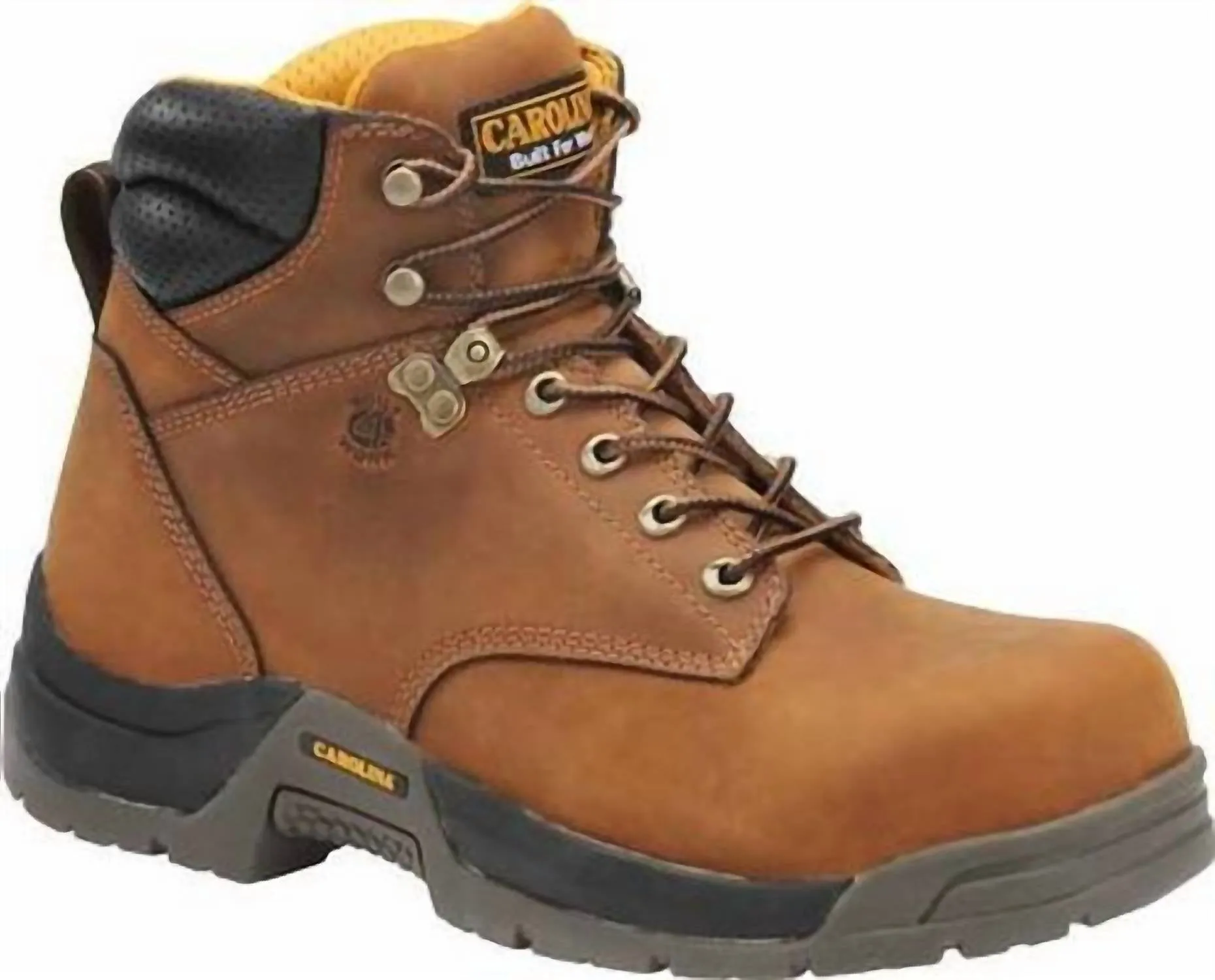 Men's Waterproof 6" Broad Bruno Toe Work Boot In Brown Dad Mode