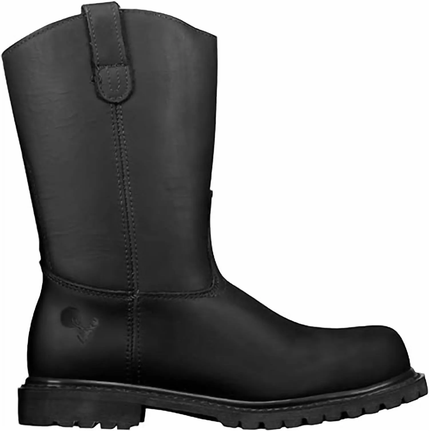 Resort Mode Knit Top Men's Wellington Steel Toe Work Boots In Black