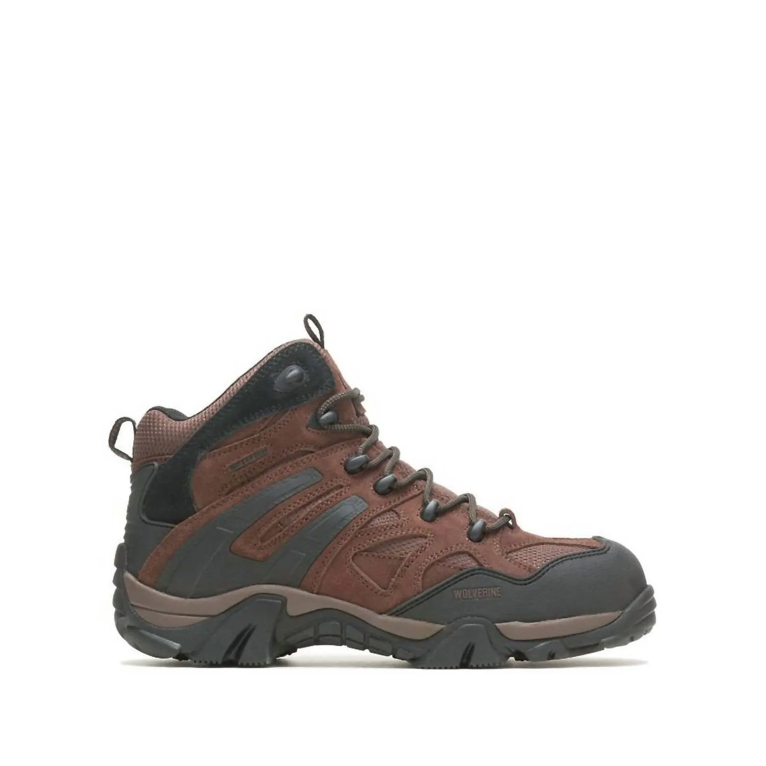 Men's Wilderness Composite Toe Boots In Brown Quick Lace System High Arch