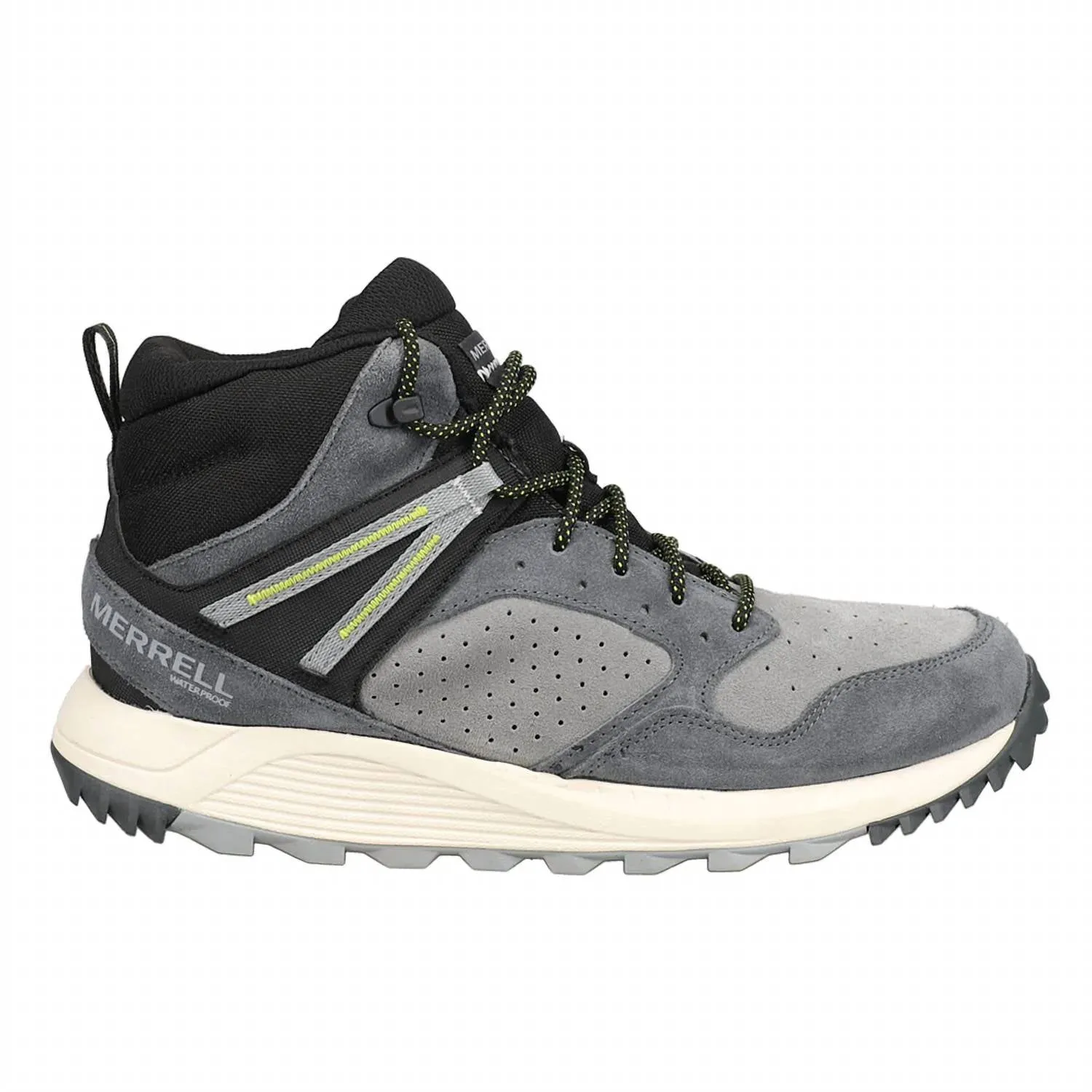 Men's Wildwood Mid Waterproof Hiking Boots In Granite Slip Resistant Adventure Seeker Soft Step