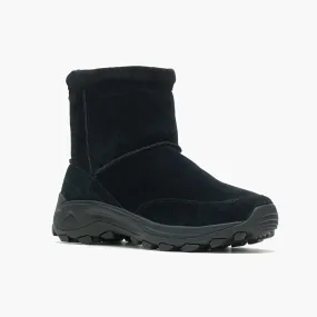 Merrell Winter J004555 Boots Men 8 Black Suede Leather Pull On Waterproof TF3936 Soft Insole Multi-Season Wear