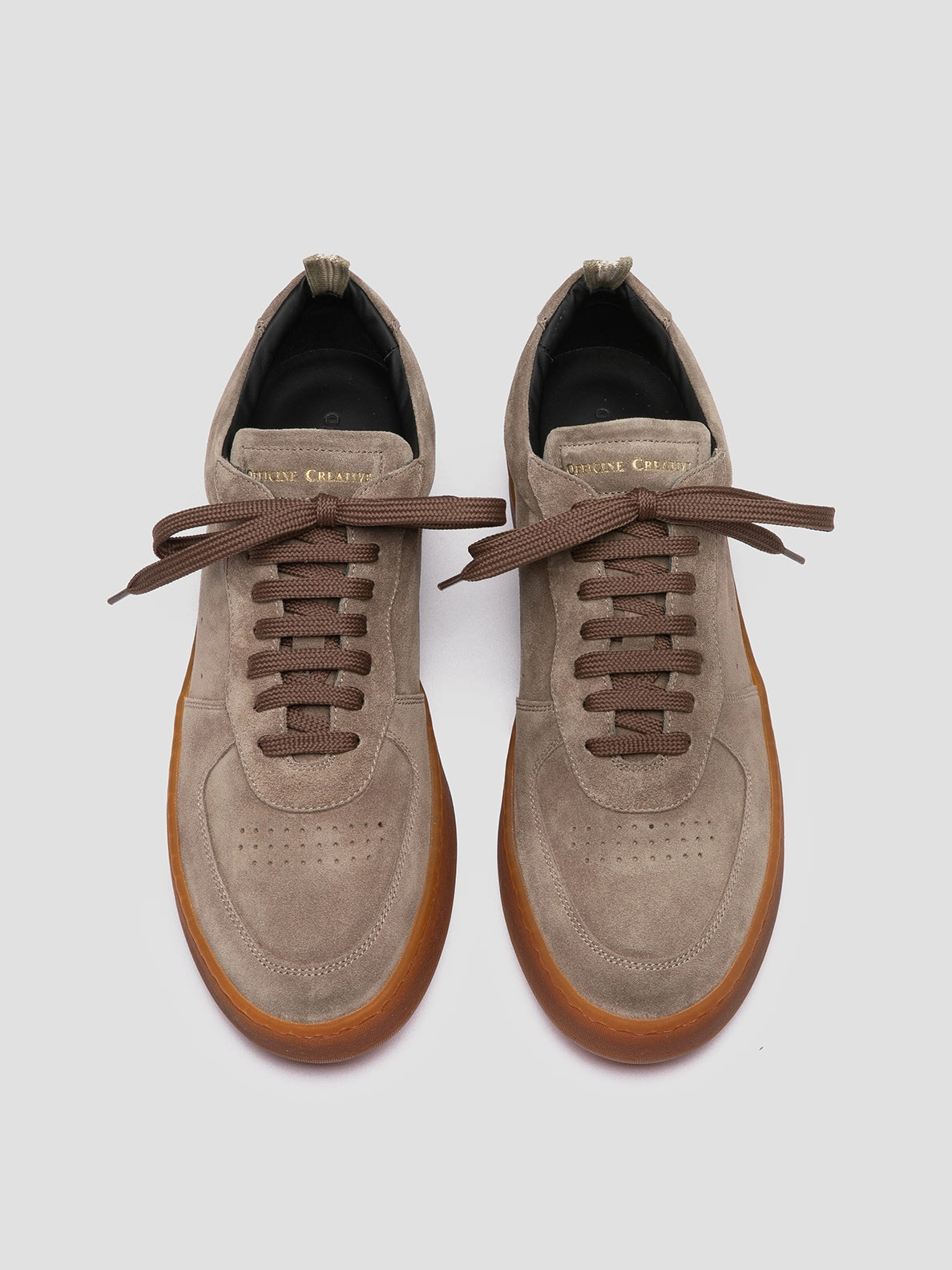 ASSET 001 - Taupe Suede Low Top Sneakers Weekend Trip Non Stretch Upper