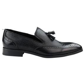 Moccasin Loafers Shoes Leather Lined Slip On Tassel Trim Smart Formal Shoe perfect size Open Concept