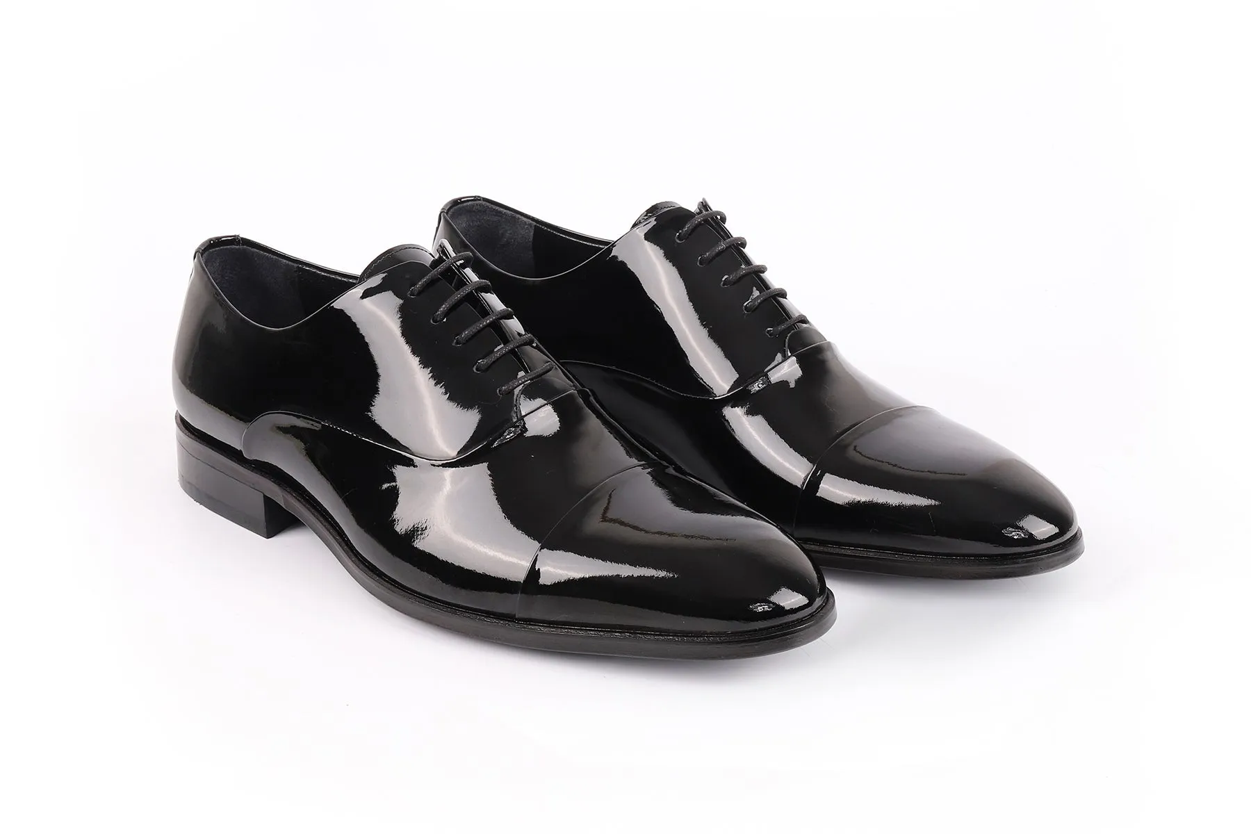 Scotland Cap Toe Patent Leather Oxford Dress Shoes Subtle Wardrobe
