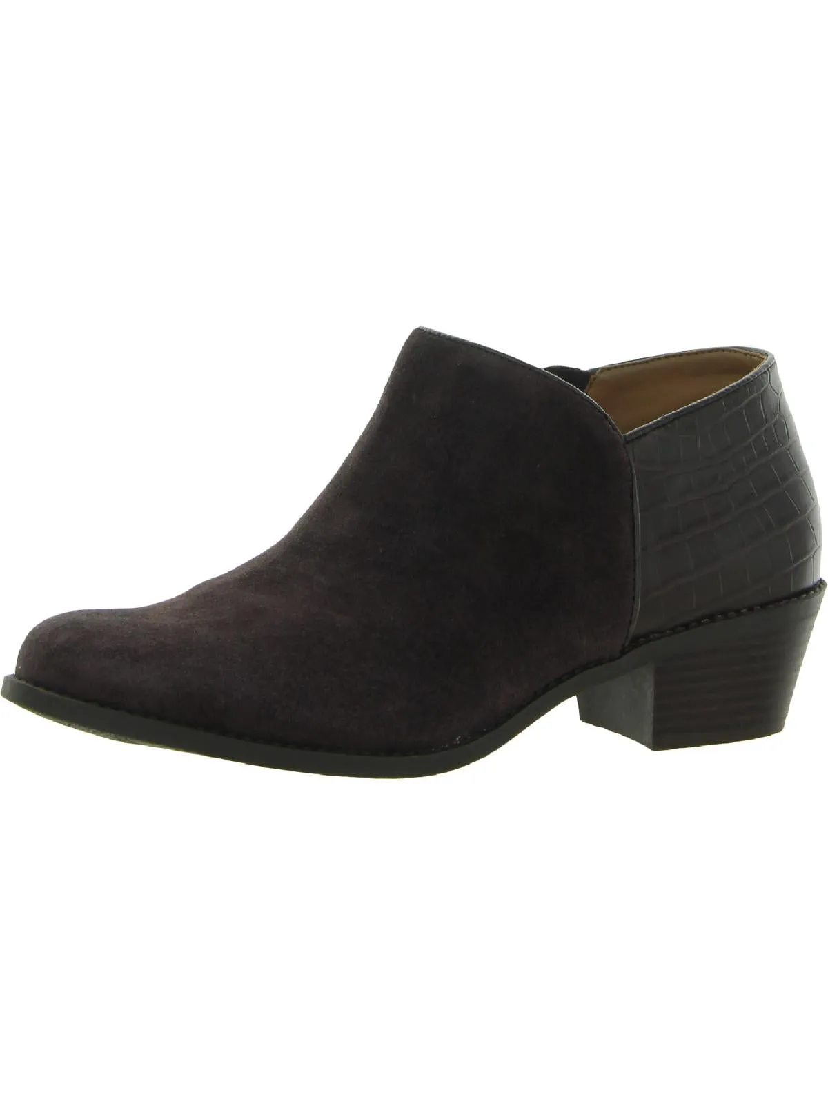 Marissa Womens Suede Embossed Booties Quick Dry Technology