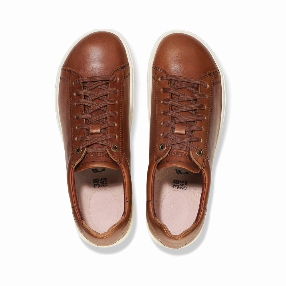 Impact Diffusion Technology Total Comfort Birkenstock Men's Bend Low Leather Sneaker in Cognac