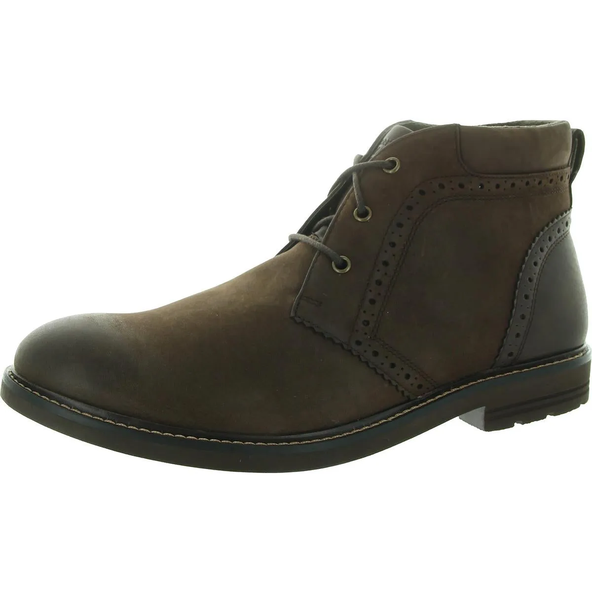 Quick Dry Technology Mens Perforated Leather Chukka Boots