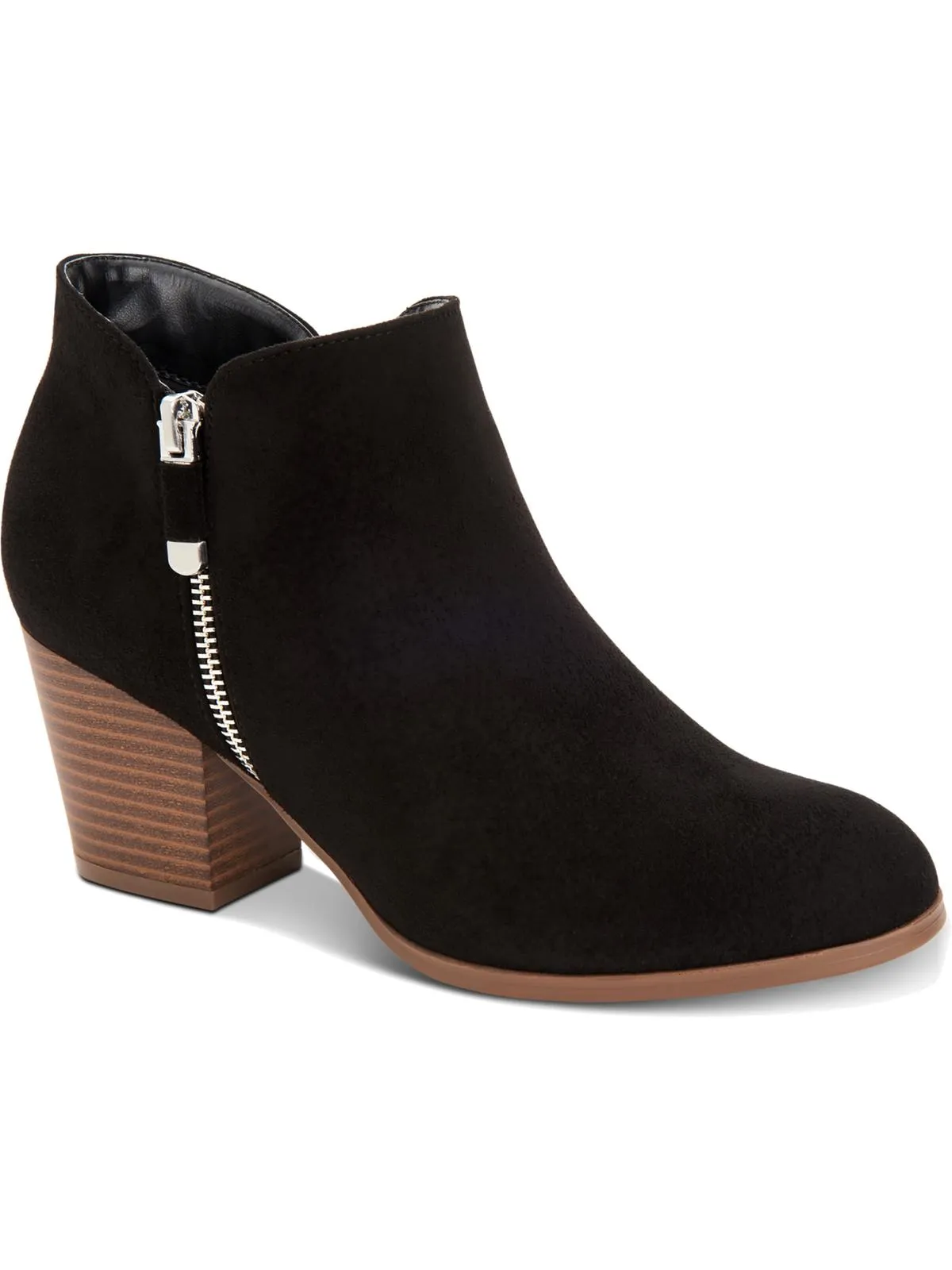 Olive Tone Structured Fit Masrinaaf Womens Zipper Block Heel Booties