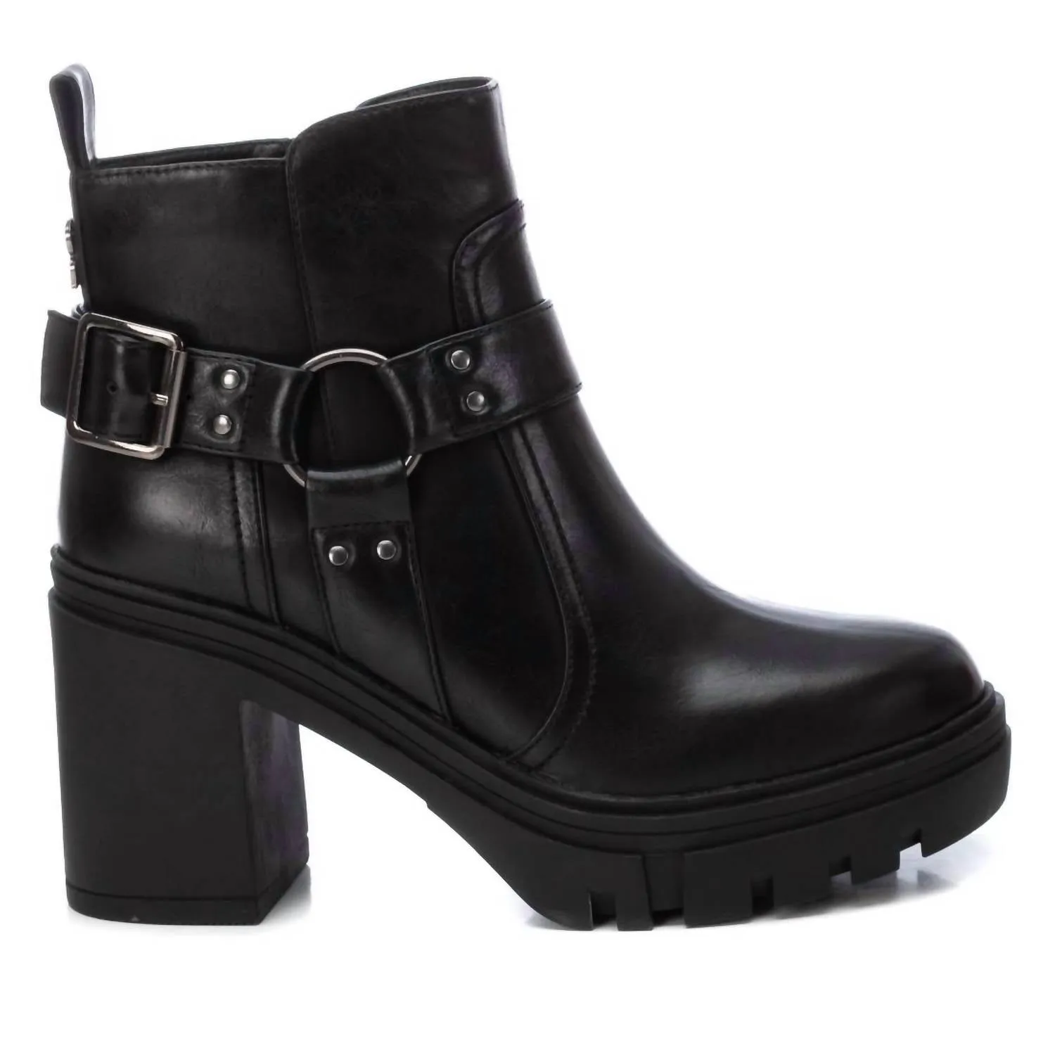 High Performance Retro feel Women's Casual Heeled Booties In Black