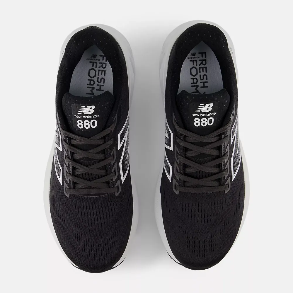 New Balance Men's Fresh Foam X 880v15 in Black with White and Reflection Smooth Support