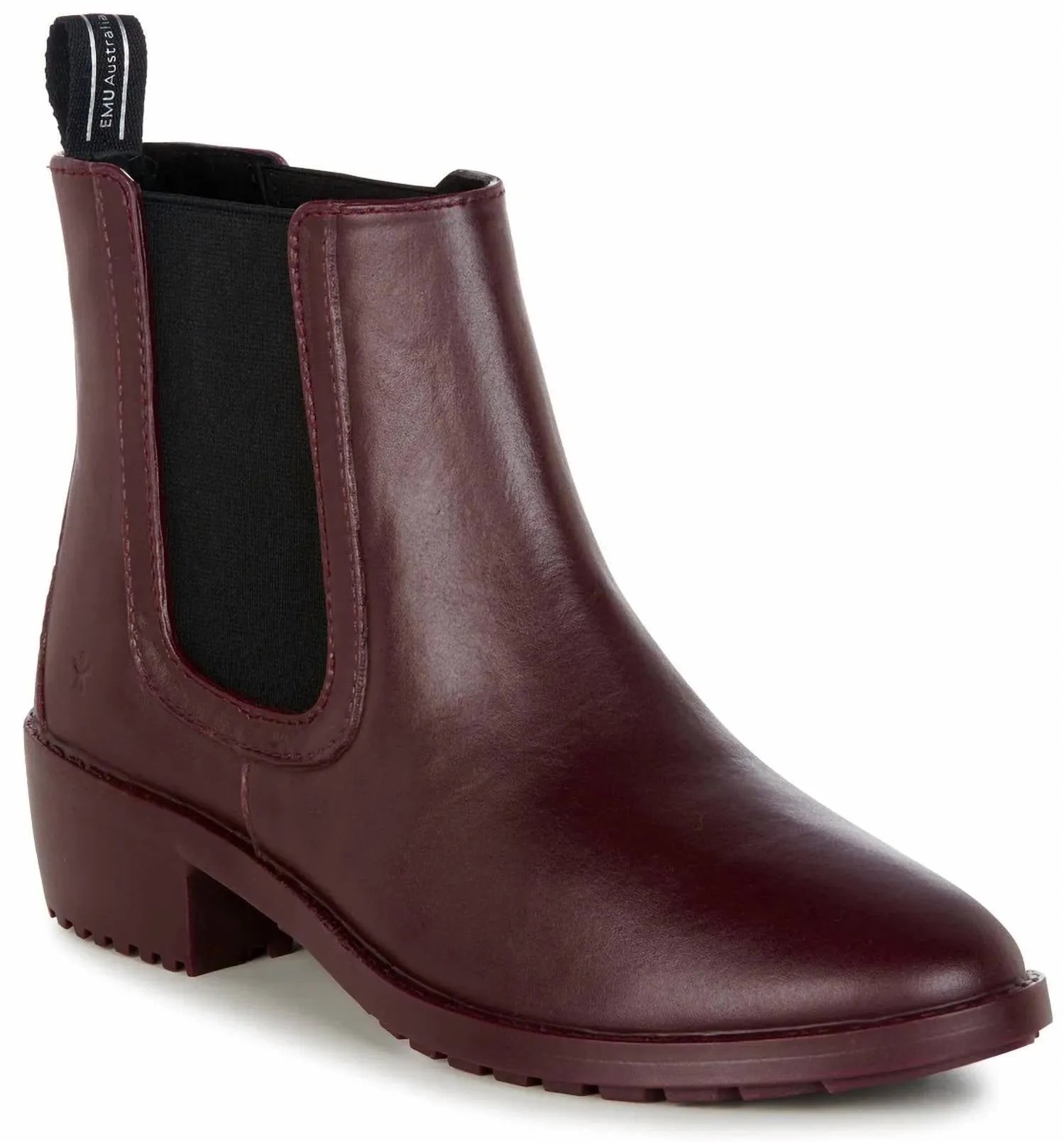Low Ankle Style Slip Resistant Urban Commute Women's Ellin Rainboot In Red Wine
