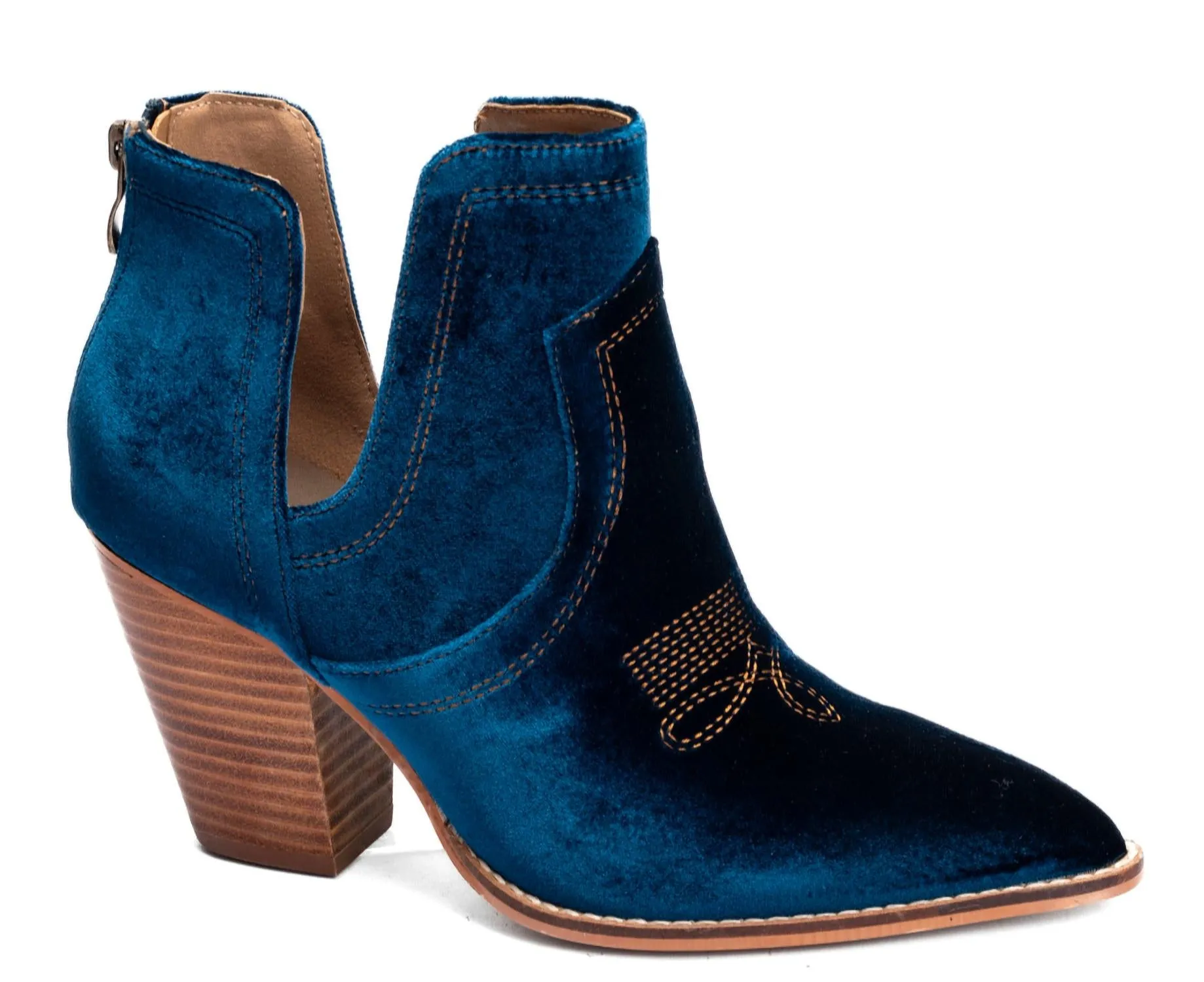 Comfort Lining Trail Exploration Stylish Look Women's Smoke Show Booties In Teal Velvet