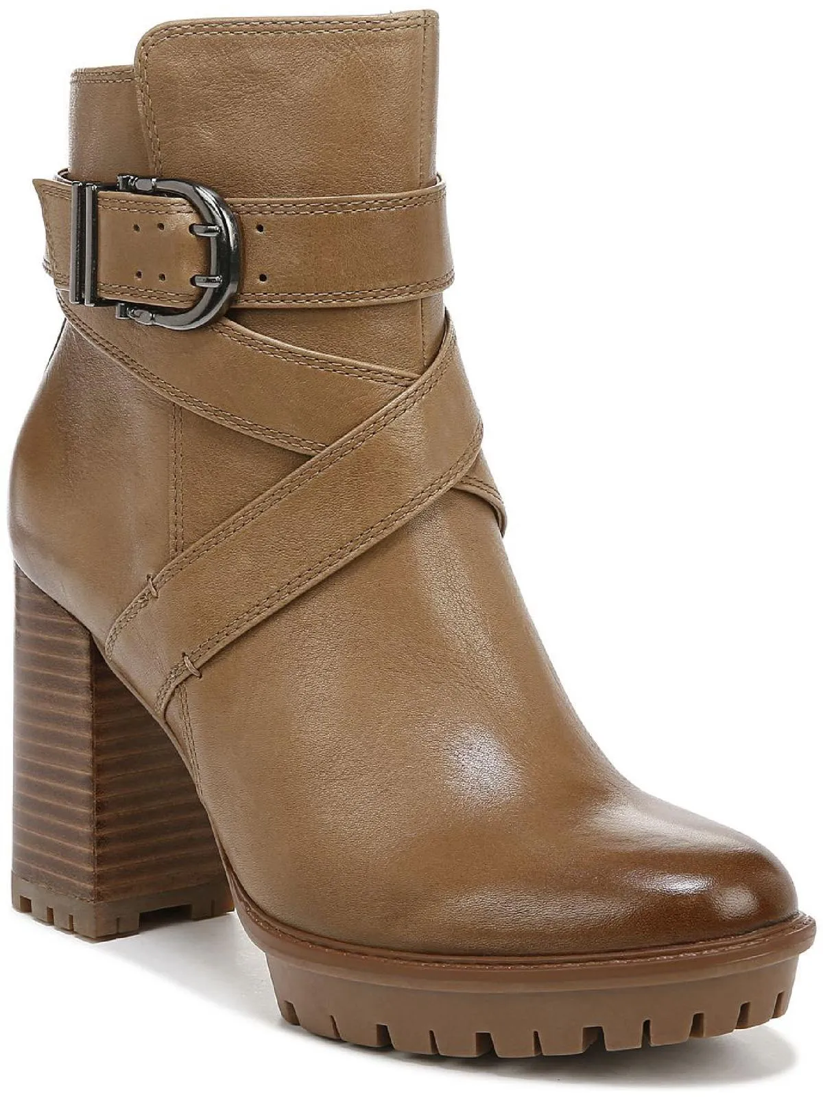 Trendy Style Lyra Womens Leather Ankle Booties