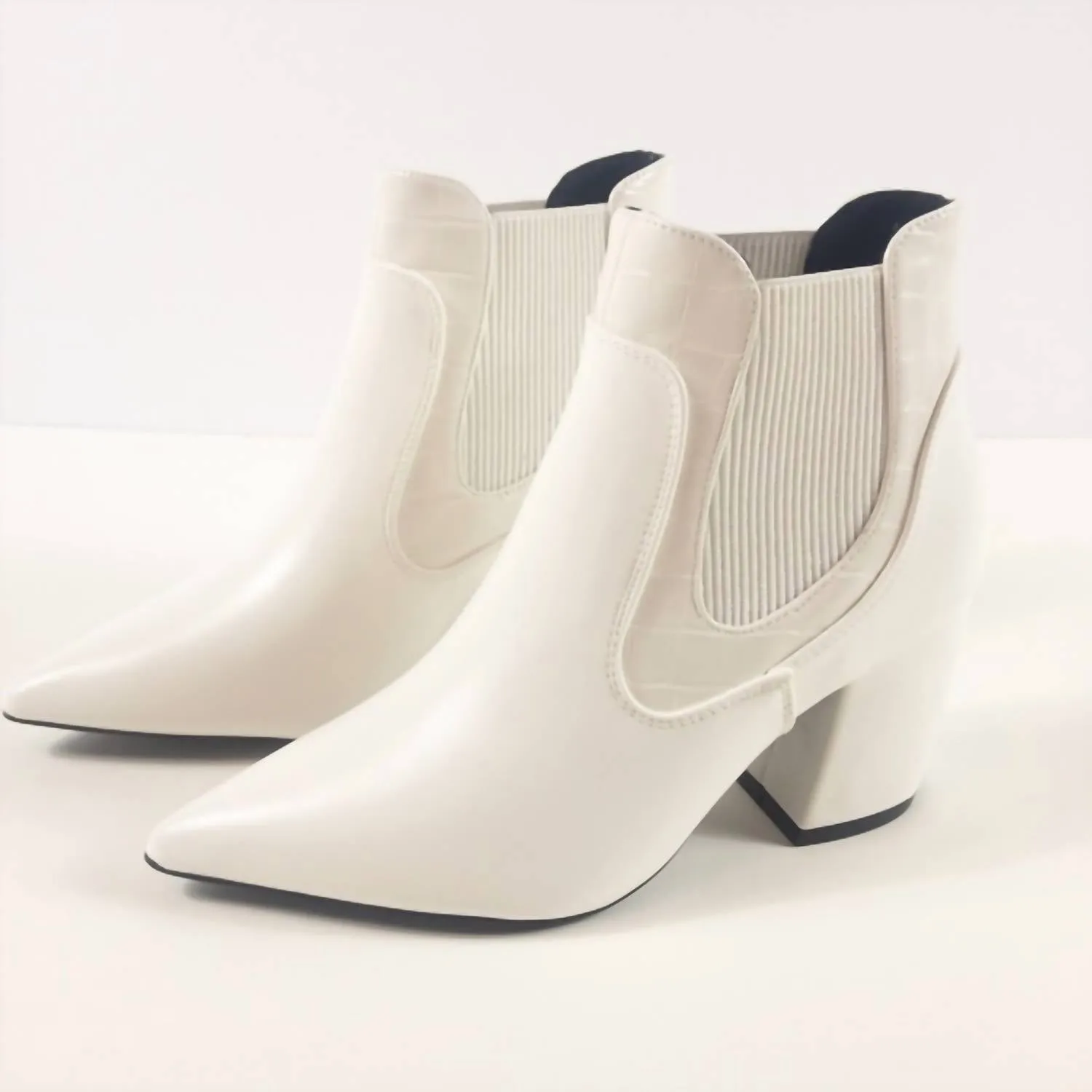 Women's Slip On Booties In White Support Cushion Enhanced grip