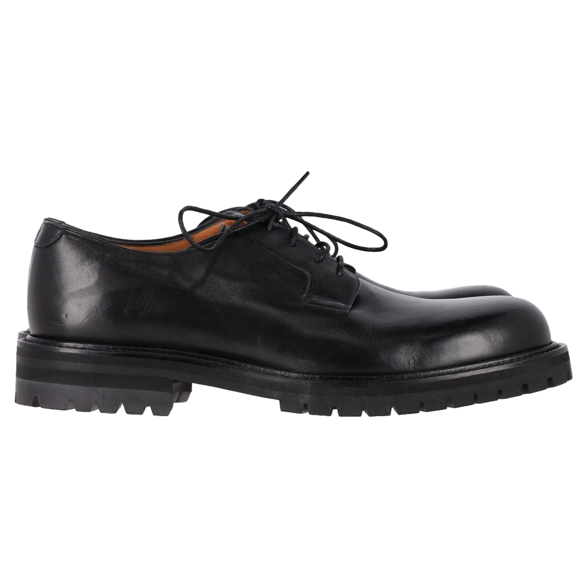 Mr. P Jacques Derby Shoes in Black Leather Comfy Move Slip On Easy