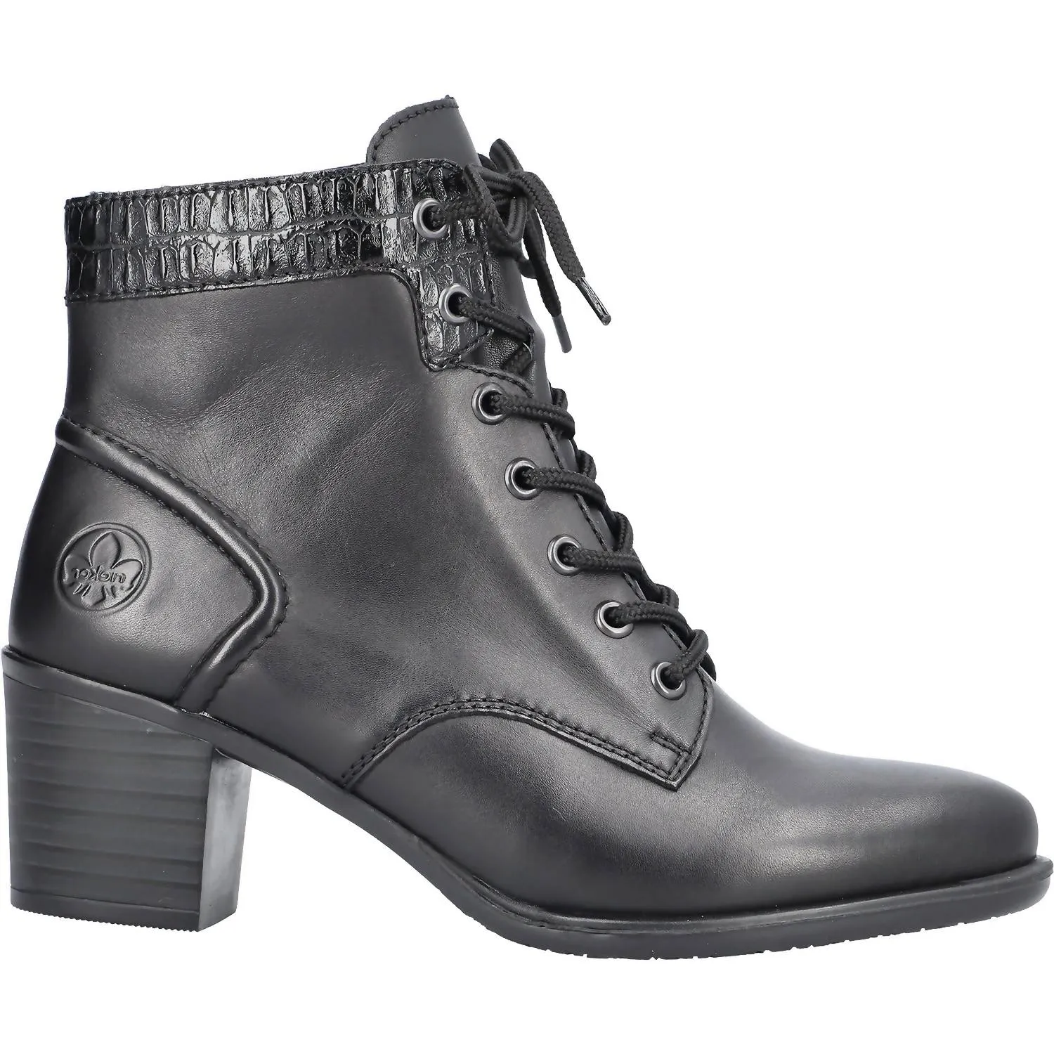 Scandi Cool Women's Ines 40 Faux Leather Ankle Boots In Black