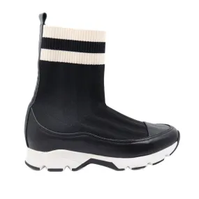 Women's Stripey Sock Bootie In Black Bold Life